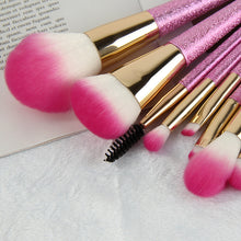 Load image into Gallery viewer, 10 crystal makeup brushes