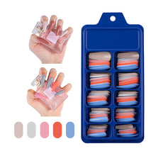 Load image into Gallery viewer, Blue Box Full Stickers Wear Long Ballet Fake Nails Solid Color Nail Patch Color