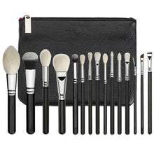 Load image into Gallery viewer, 15pcs black makeup brushes