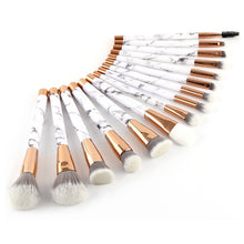 Load image into Gallery viewer, 11 sets of marble makeup brush with makeup brush beauty makeup kit 11 makeup brush sets