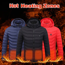 Load image into Gallery viewer, New Heated Jacket Coat USB Electric Jacket Cotton Coat Heater Thermal Clothing Heating Vest Men&#39;s Clothes Winter